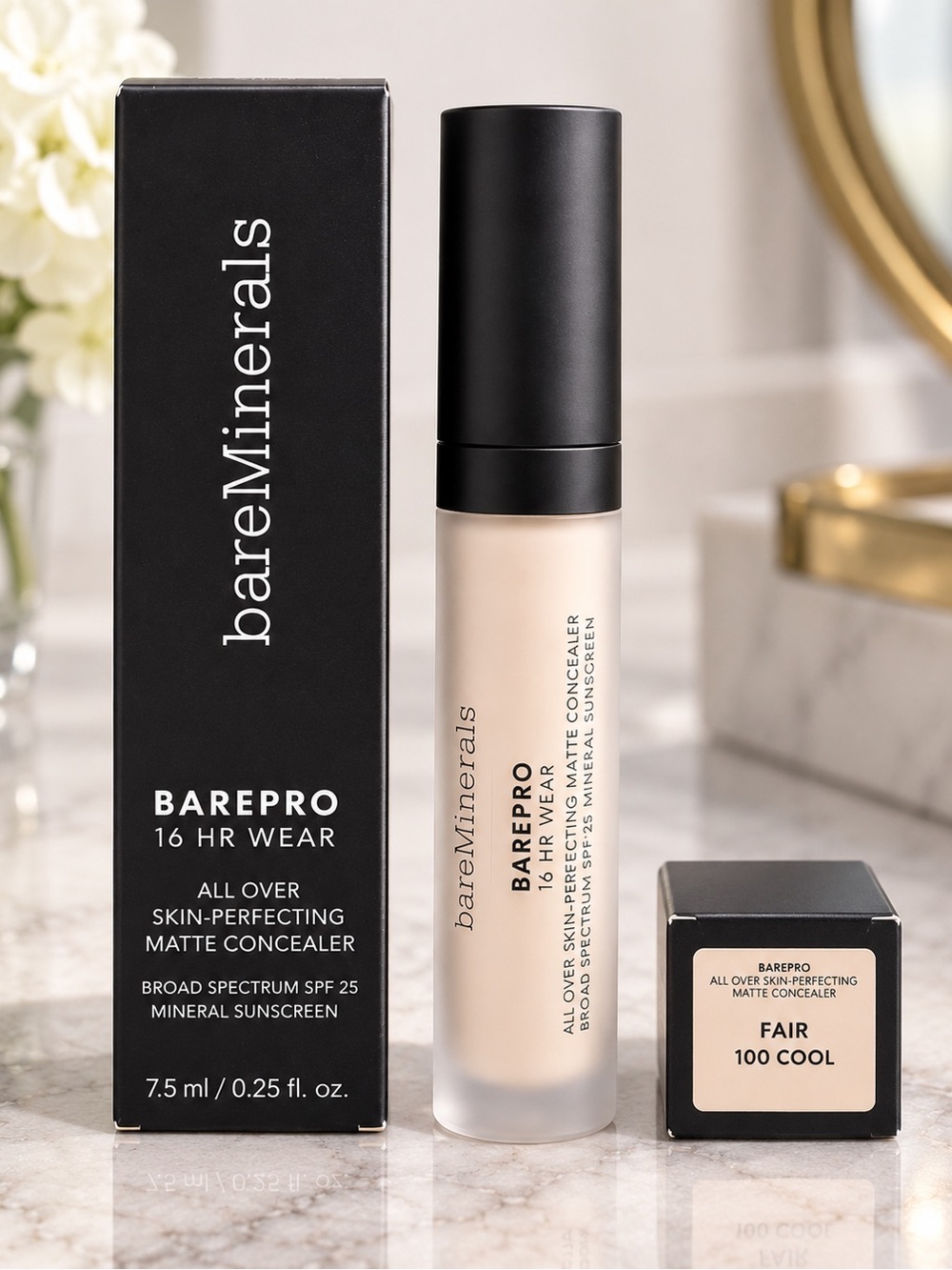 bareMinerals BAREPRO 16 HR Wear Matte Concealer SPF 25 Fair 100 Cool